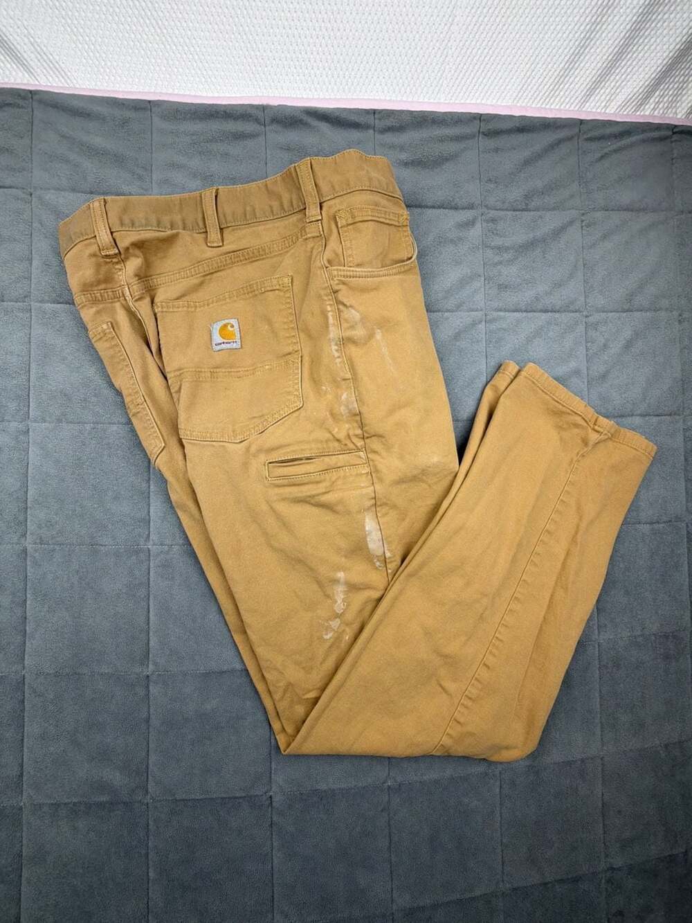 Carhartt Rugged Flex Relaxed Fit Canvas 5-Pocket Work Distressed Pants BN2517-M
